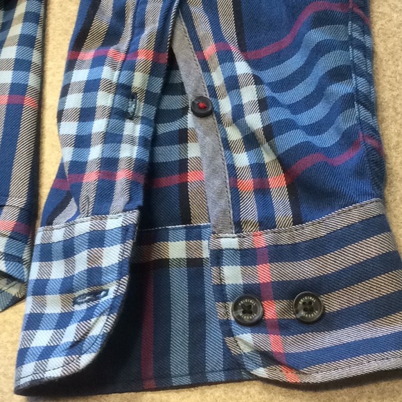 Penguin by Munsingwear Blue Button Down Plaid -L - Picture 7 of 16